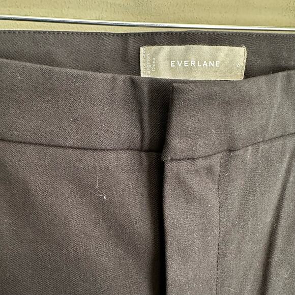 Everlane The Fixed Waist Stretch Cotton Pant Black 6 - Picture 2 of 8